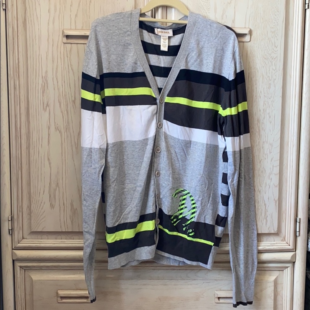 Diesel Men’s Striped Cardigan